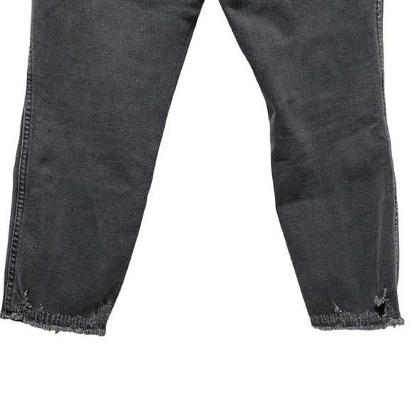 Good American Good Curve Black Jeans Frayed hem sz 18 36 - Picture 11 of 12